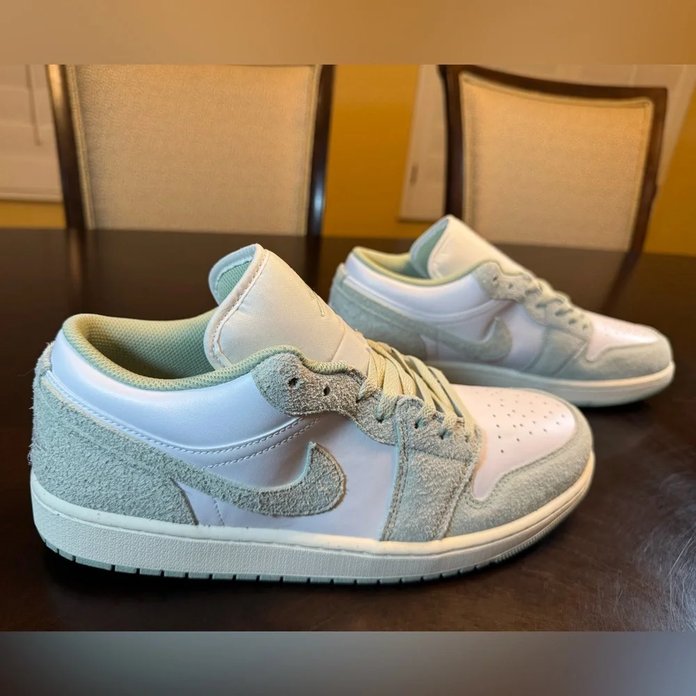 New Nike Air Jordan 1 Low Seafoam White Sneaker Shoes Size US 12 - Picture 3 of 13